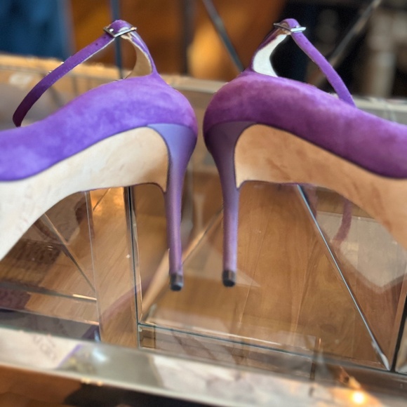 Jimmy Choo Lucy 100 / 38 Suede 153 BOHO Purple - Picture 8 of 9